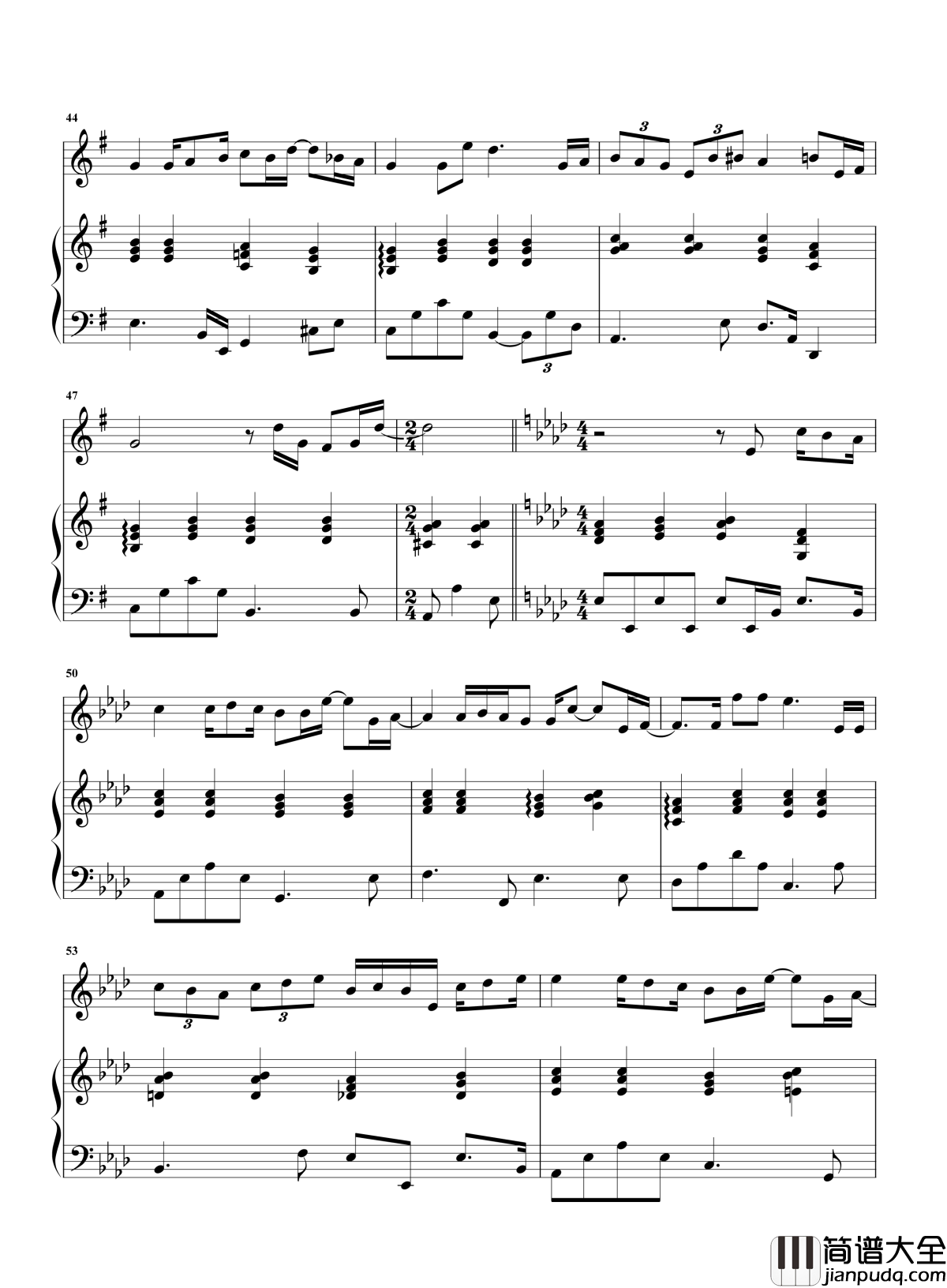 你那么爱她钢琴谱_李圣杰_直到爱消失_你才想要去珍惜