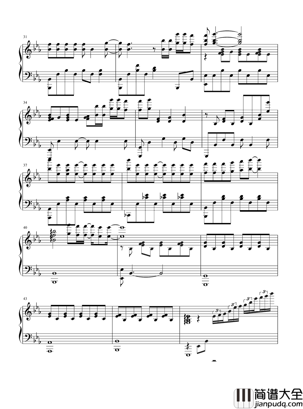 勇敢的心钢琴谱_汪峰_凭借一颗永不哭泣勇敢的心向前冲