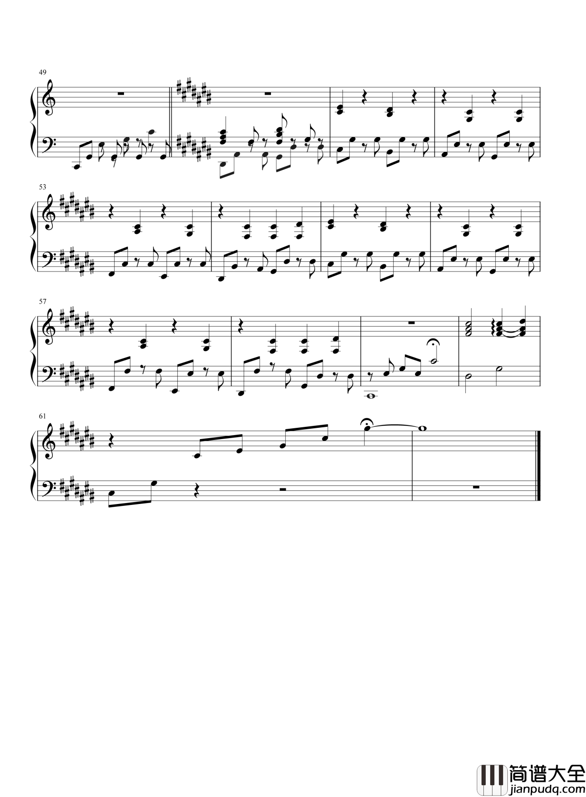 他和她钢琴谱_王源_樱花树下直到永远吗