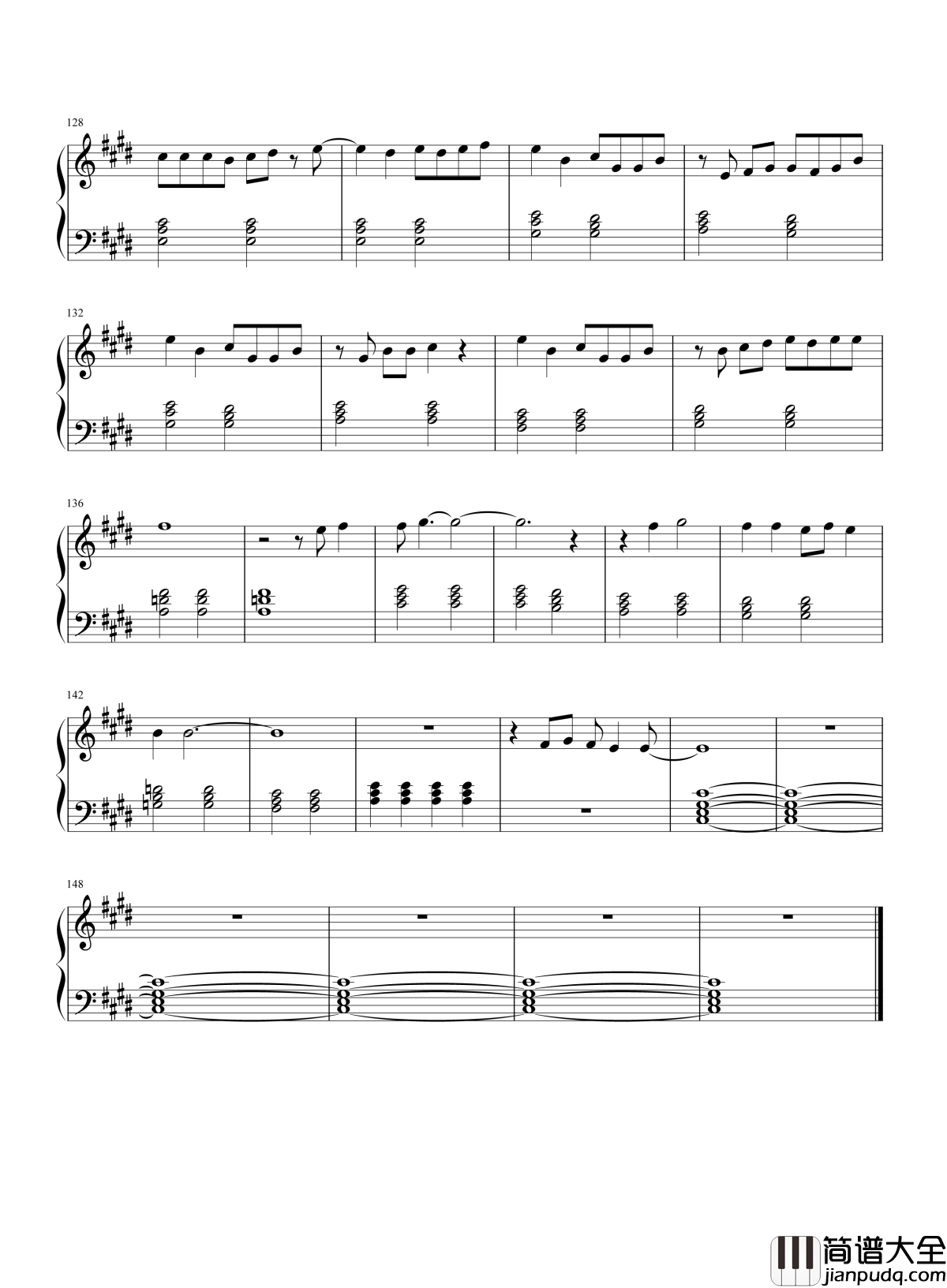 星辰钢琴谱_张杰_择天记人间正道非传说