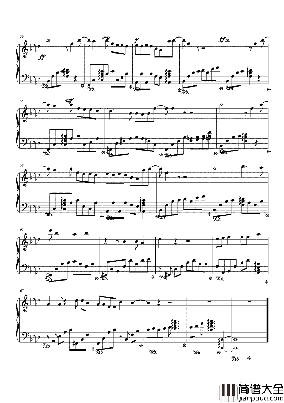 月光钢琴谱_胡彦斌_这无常的世道_注定敢爱的人一身伤