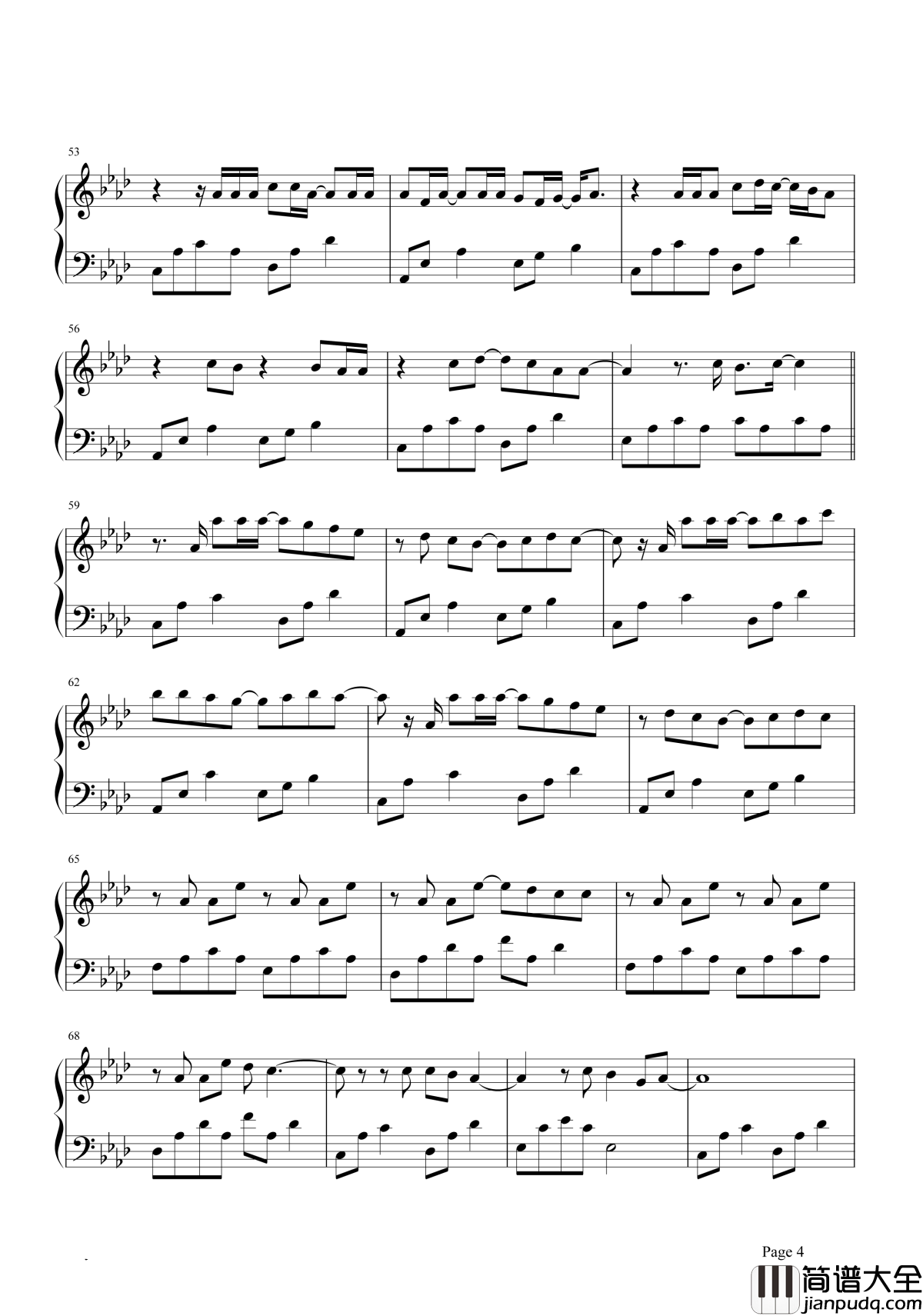 逆时光的浪钢琴谱_毕书尽_也许我在等待的是一种永远无法取代的缘分