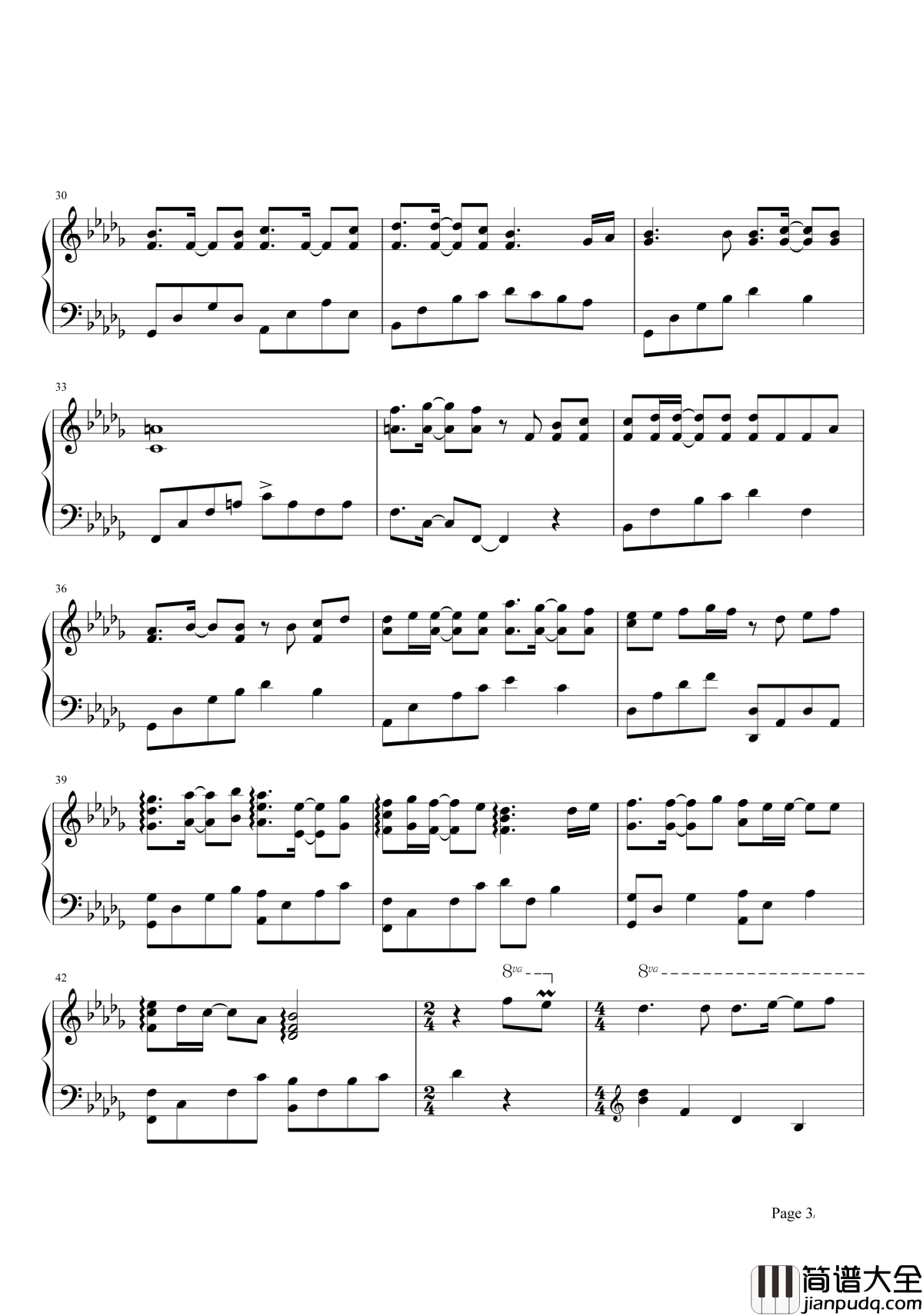 信仰之名钢琴谱_TFBOYS_我拼尽全力___却只为换取___一个不确定的奇迹