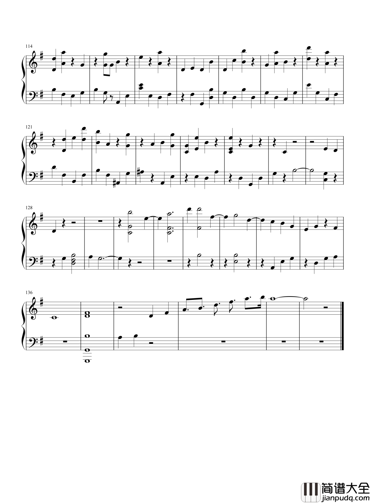 曾经守候钢琴谱_张碧晨_温暖美音治愈每位失爱者