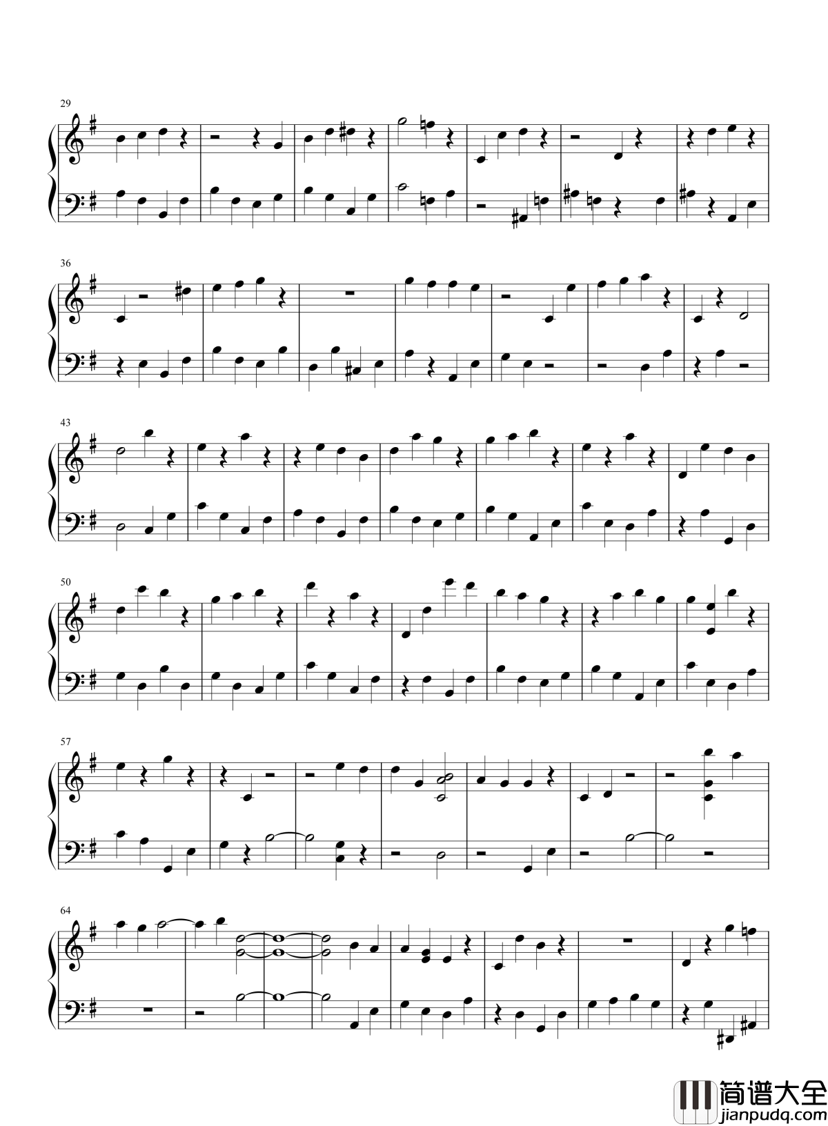 曾经守候钢琴谱_张碧晨_温暖美音治愈每位失爱者