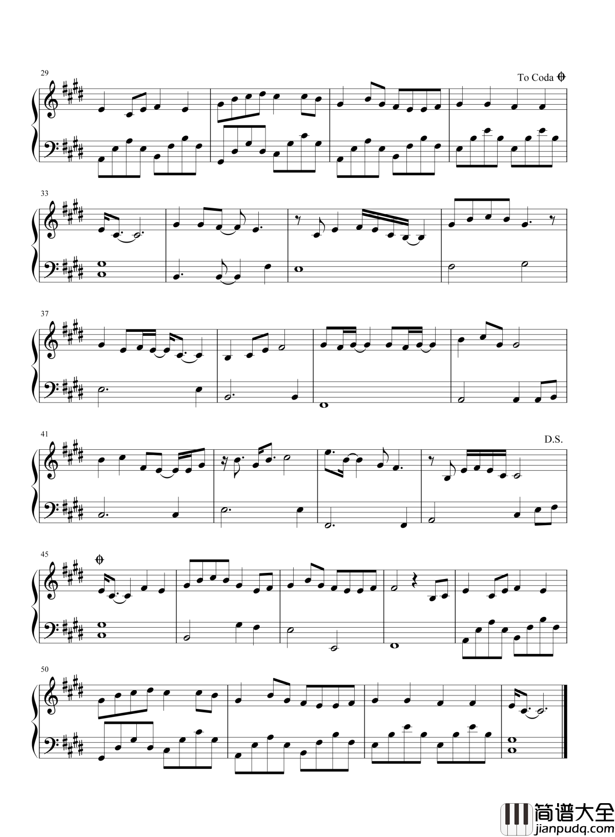 缘分一道桥钢琴谱_王力宏_你想走就请立马抽刀_爱一笔勾销