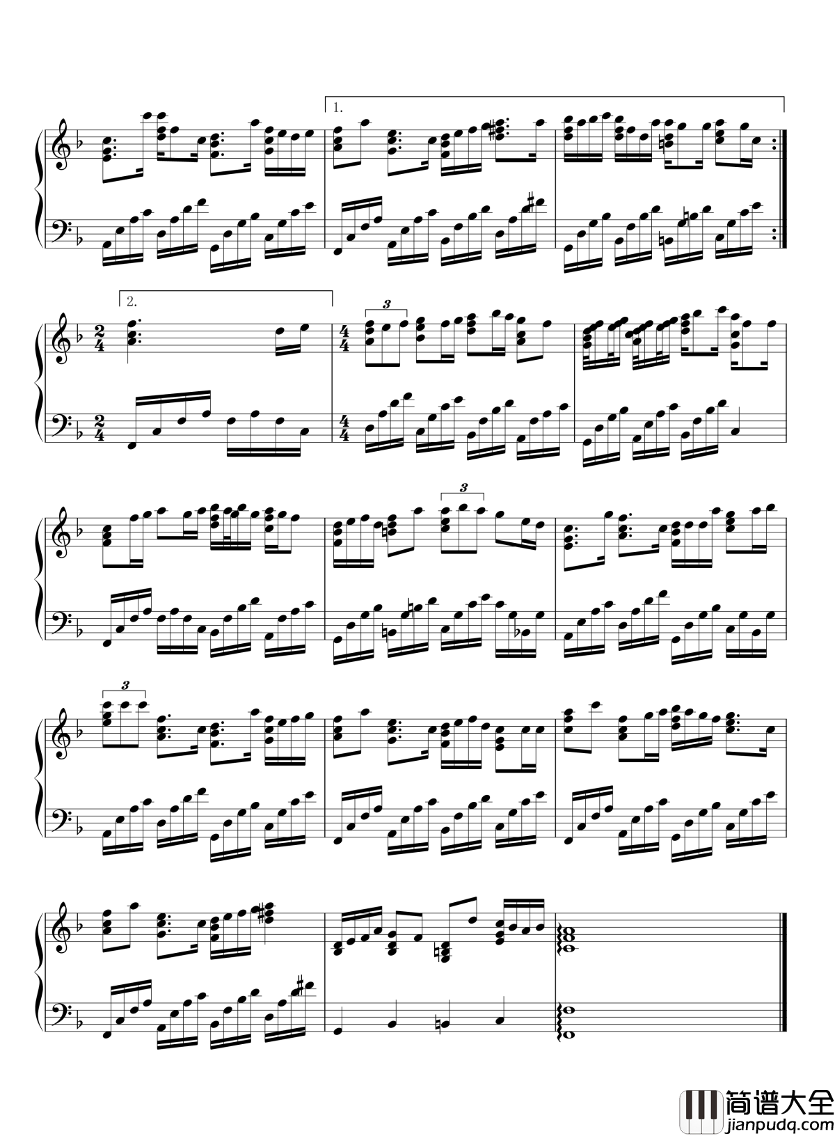 大浪漫主义钢琴谱_twins_愿我喜欢的人期后的节日会赶到