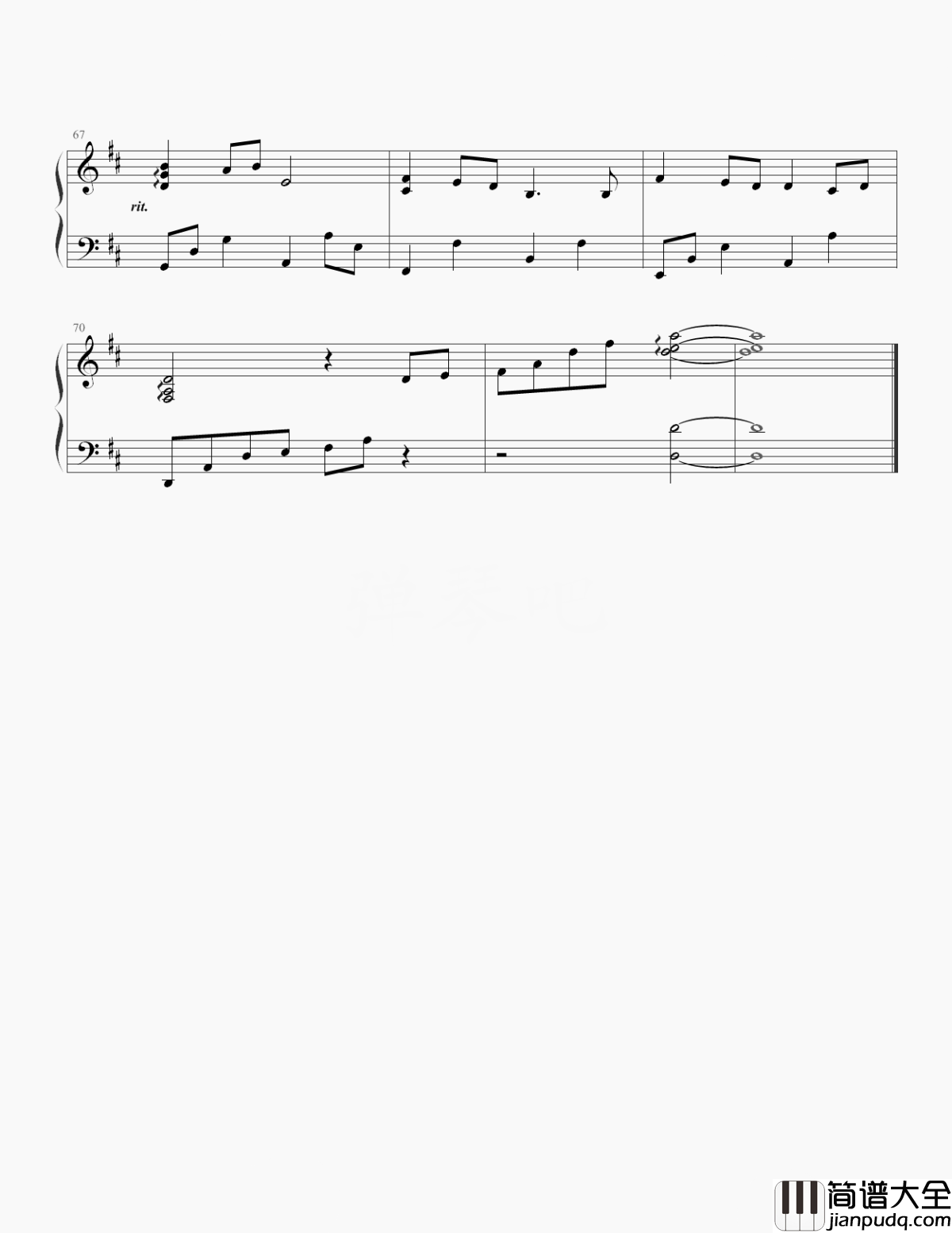 长安忆钢琴谱_双笙_落花人独立_惟有此曲能寄心中意