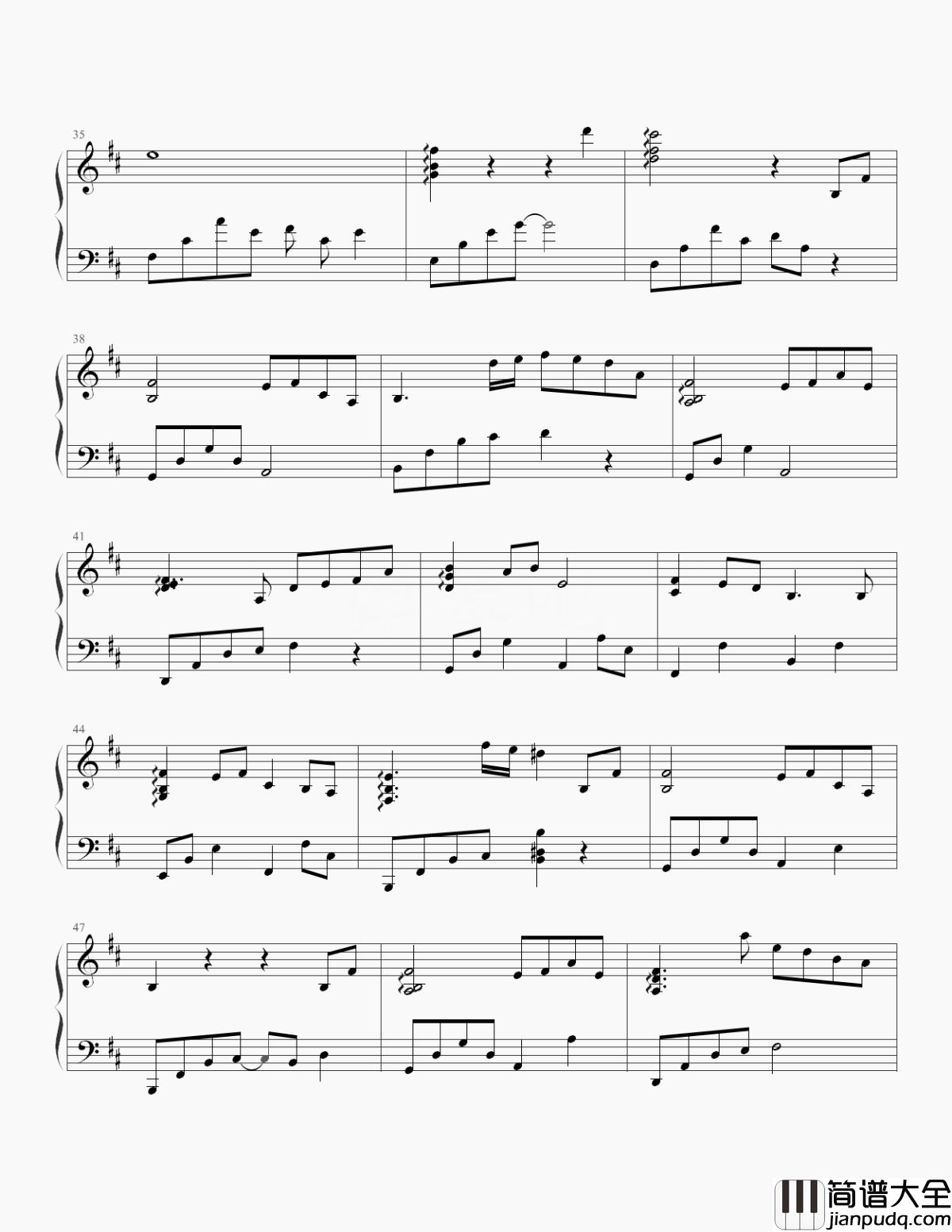 长安忆钢琴谱_双笙_落花人独立_惟有此曲能寄心中意