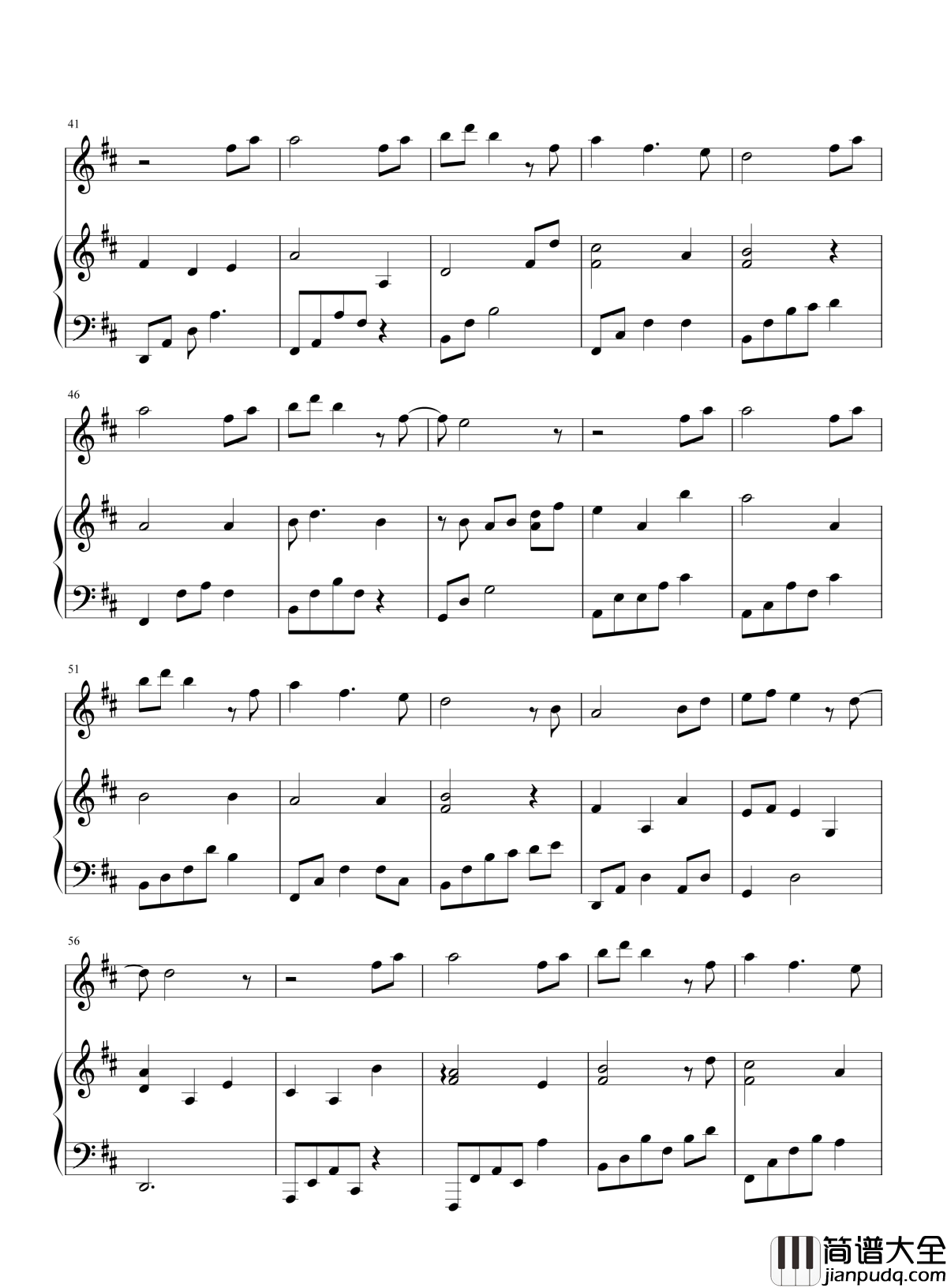 天之大钢琴谱_周安信_天大地大母爱最大