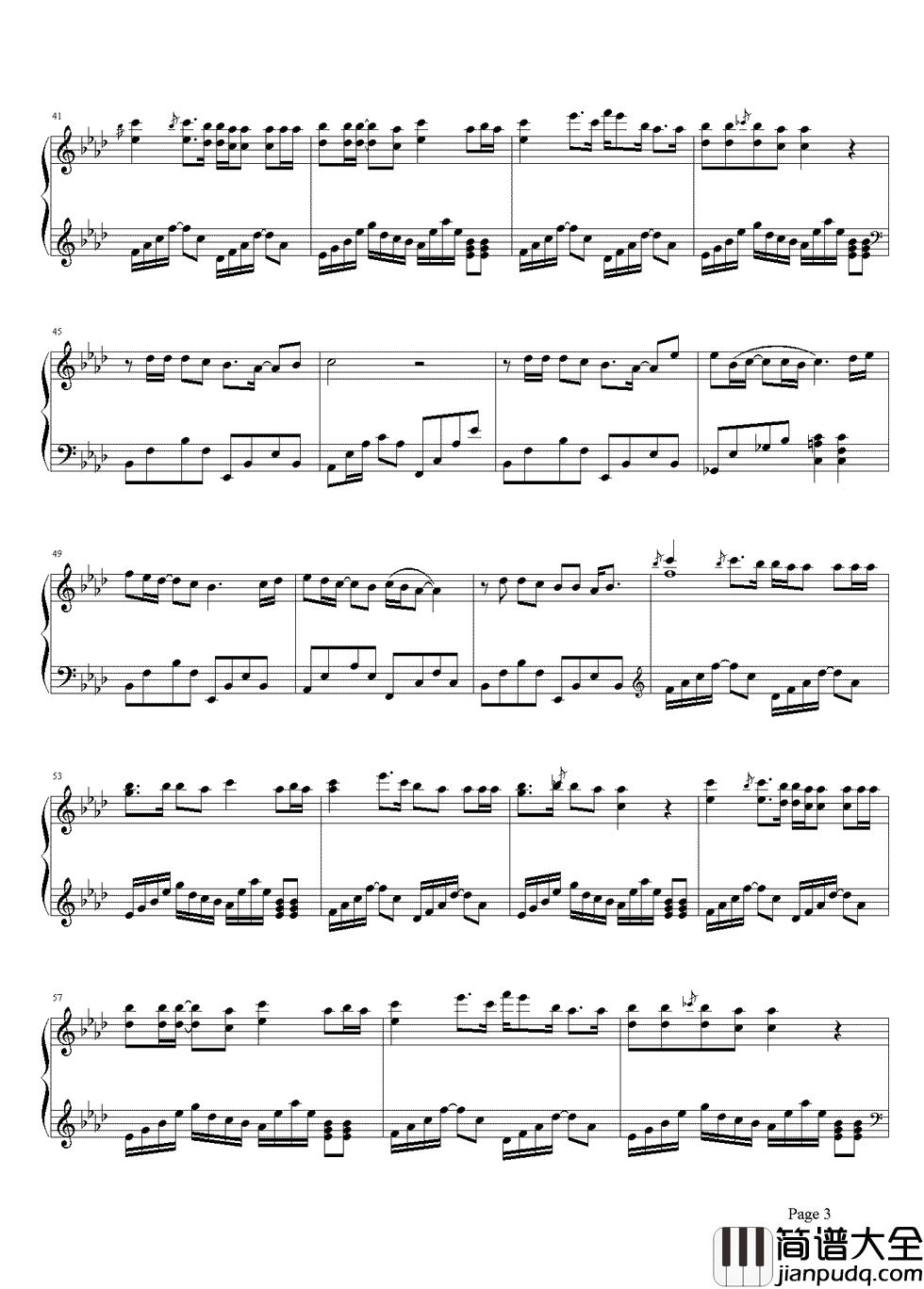 不得不爱钢琴谱_潘玮柏｜喜欢你，我无法不春心荡漾