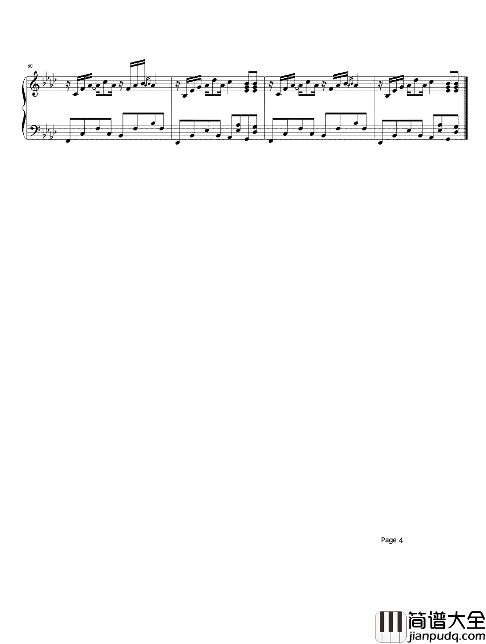 不得不爱钢琴谱_潘玮柏｜喜欢你，我无法不春心荡漾