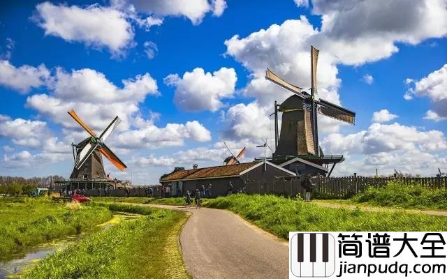 白色风车钢琴谱_周杰伦_很可惜没有祝福_但爱你并不孤单