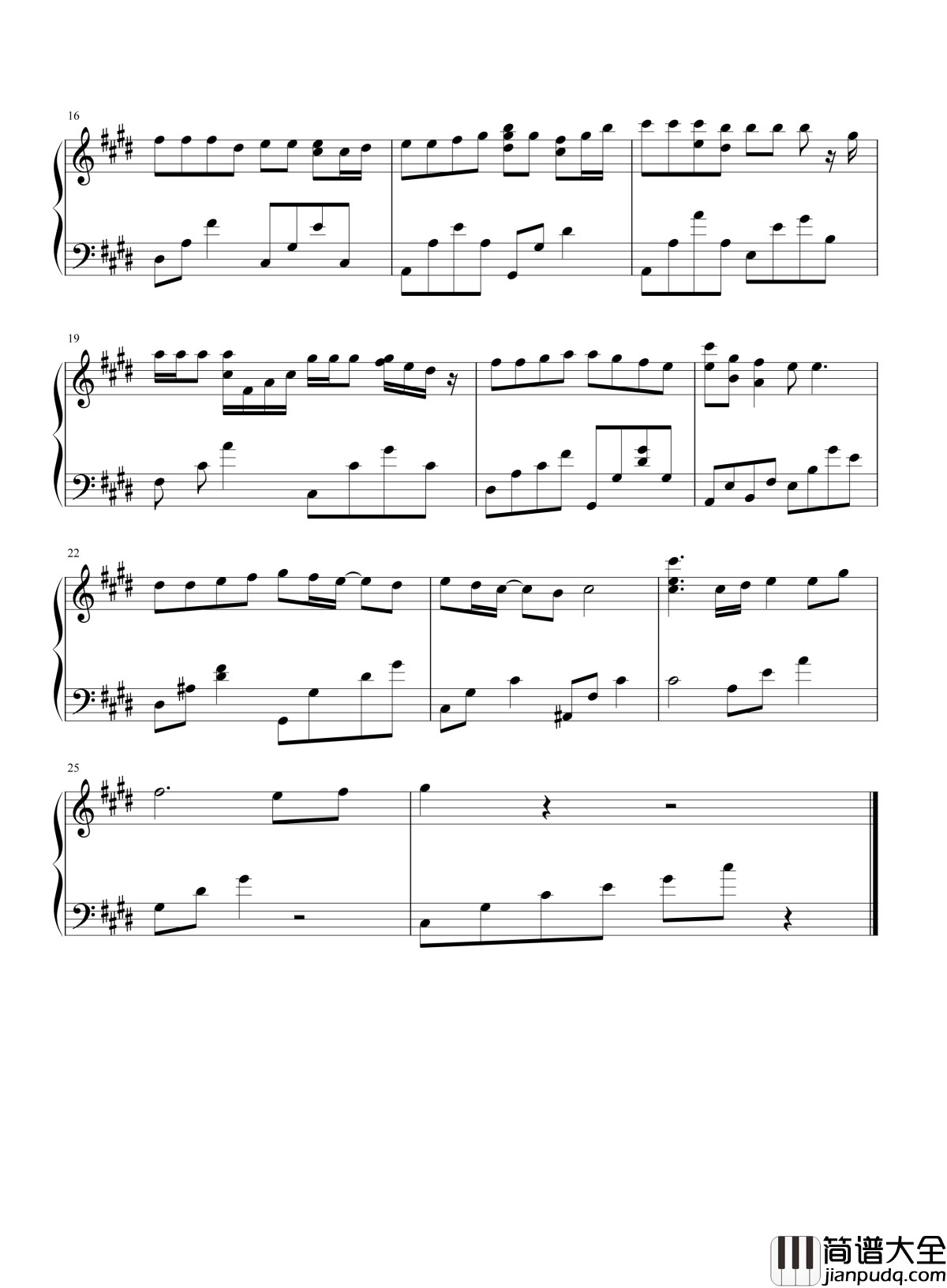 避风港钢琴谱_冯曦妤_生活不是等暴风雨过去_而是学会在风雨中跳舞