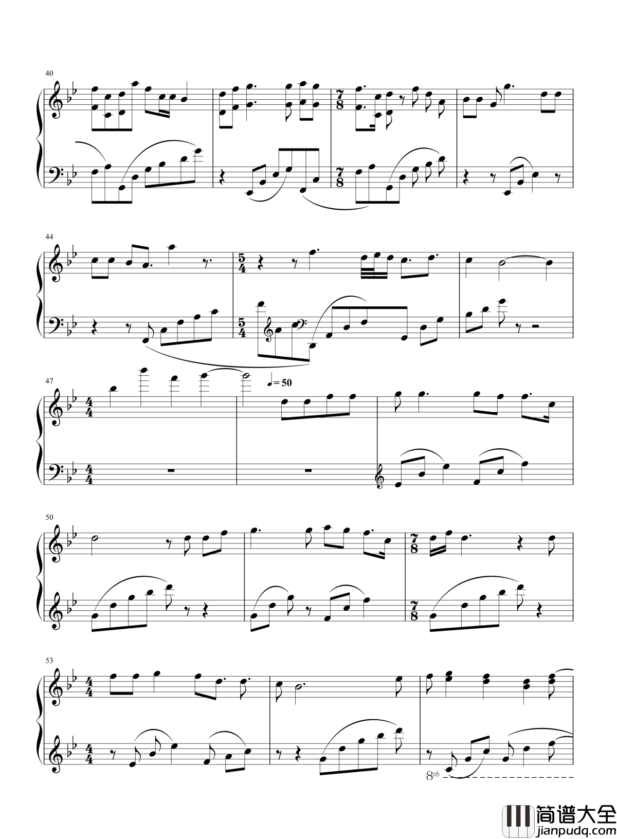 千年风雅钢琴谱_周子雷_一思一念是情节_一步一遥是想念