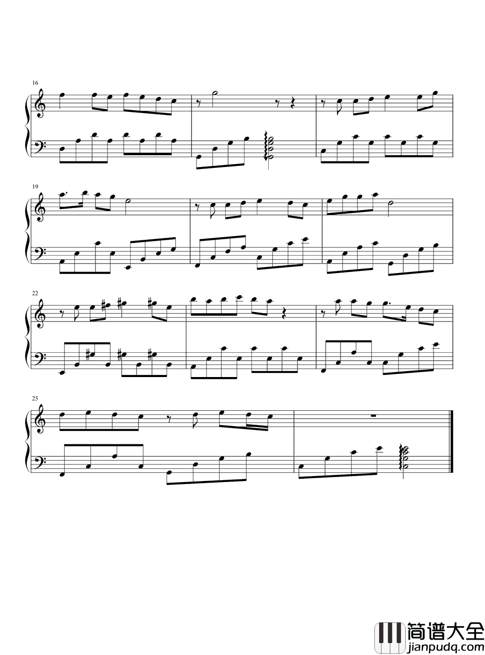 逍遥叹钢琴谱_胡歌_多年望眼欲穿过，红尘滚滚我没看透