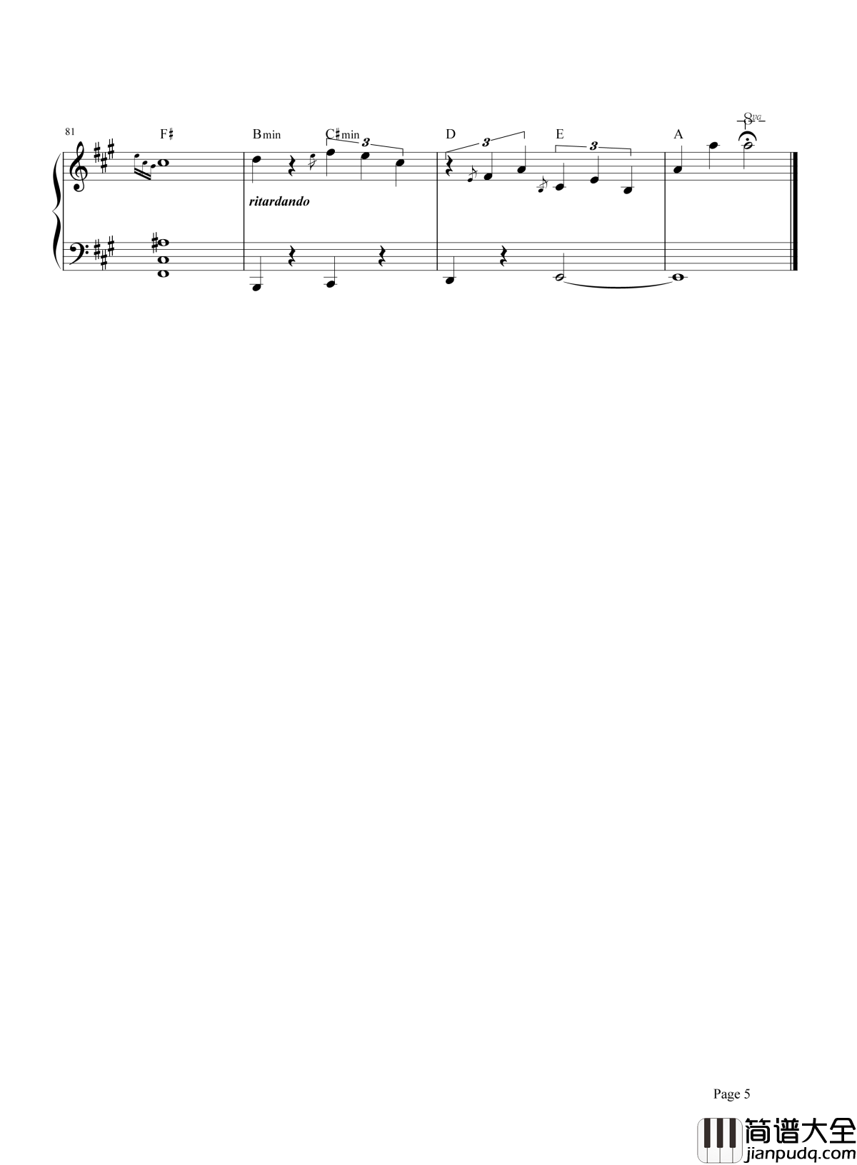 爱爱爱钢琴谱_方大同_我在这里陪你无奈