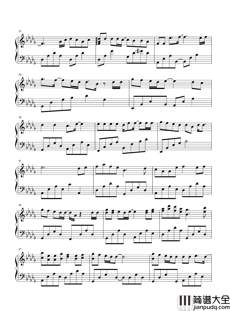 全部都给你钢琴谱_吴克群_我把全部都给你_不留一点余地