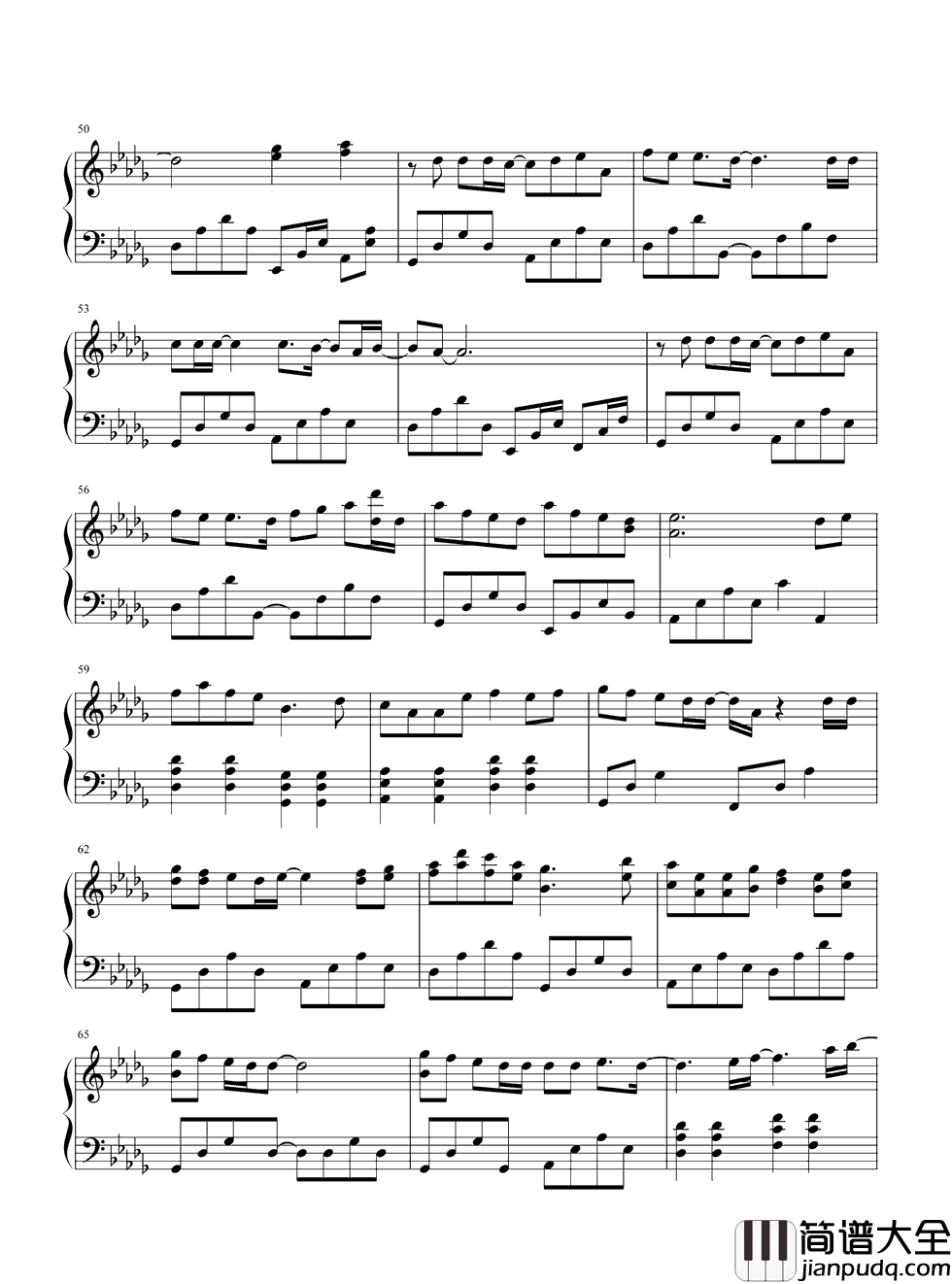 全部都给你钢琴谱_吴克群_我把全部都给你_不留一点余地