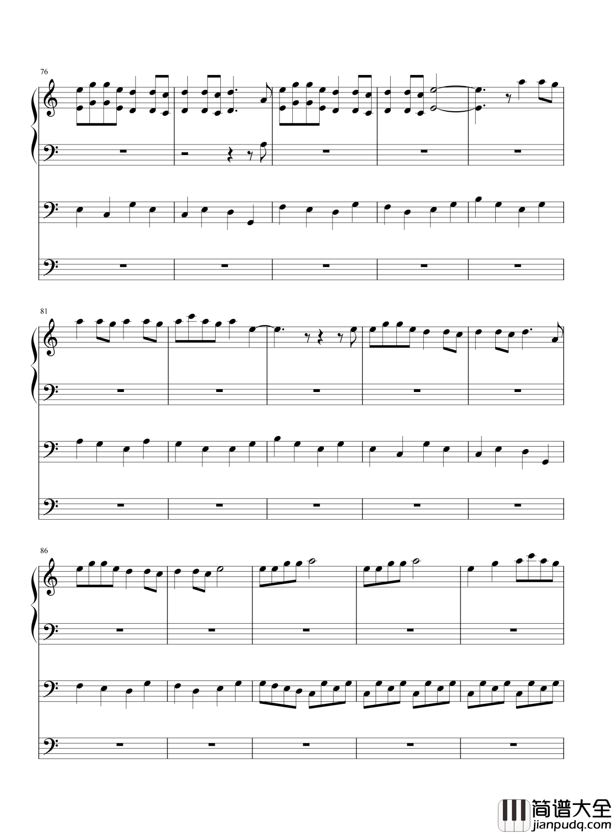 菠萝菠萝蜜钢琴谱_谢娜_马兰坡坡姐的成名曲