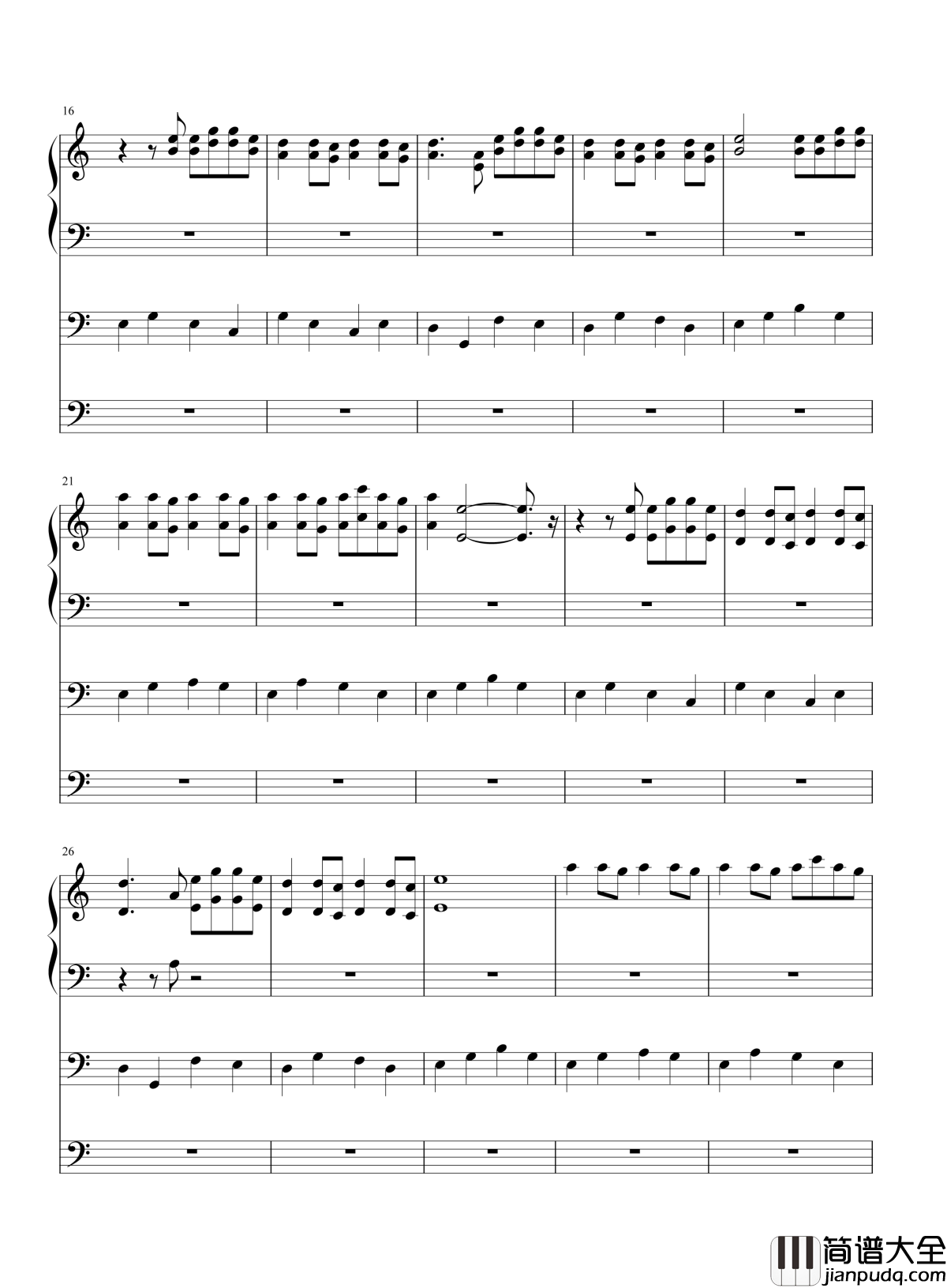 菠萝菠萝蜜钢琴谱_谢娜_马兰坡坡姐的成名曲