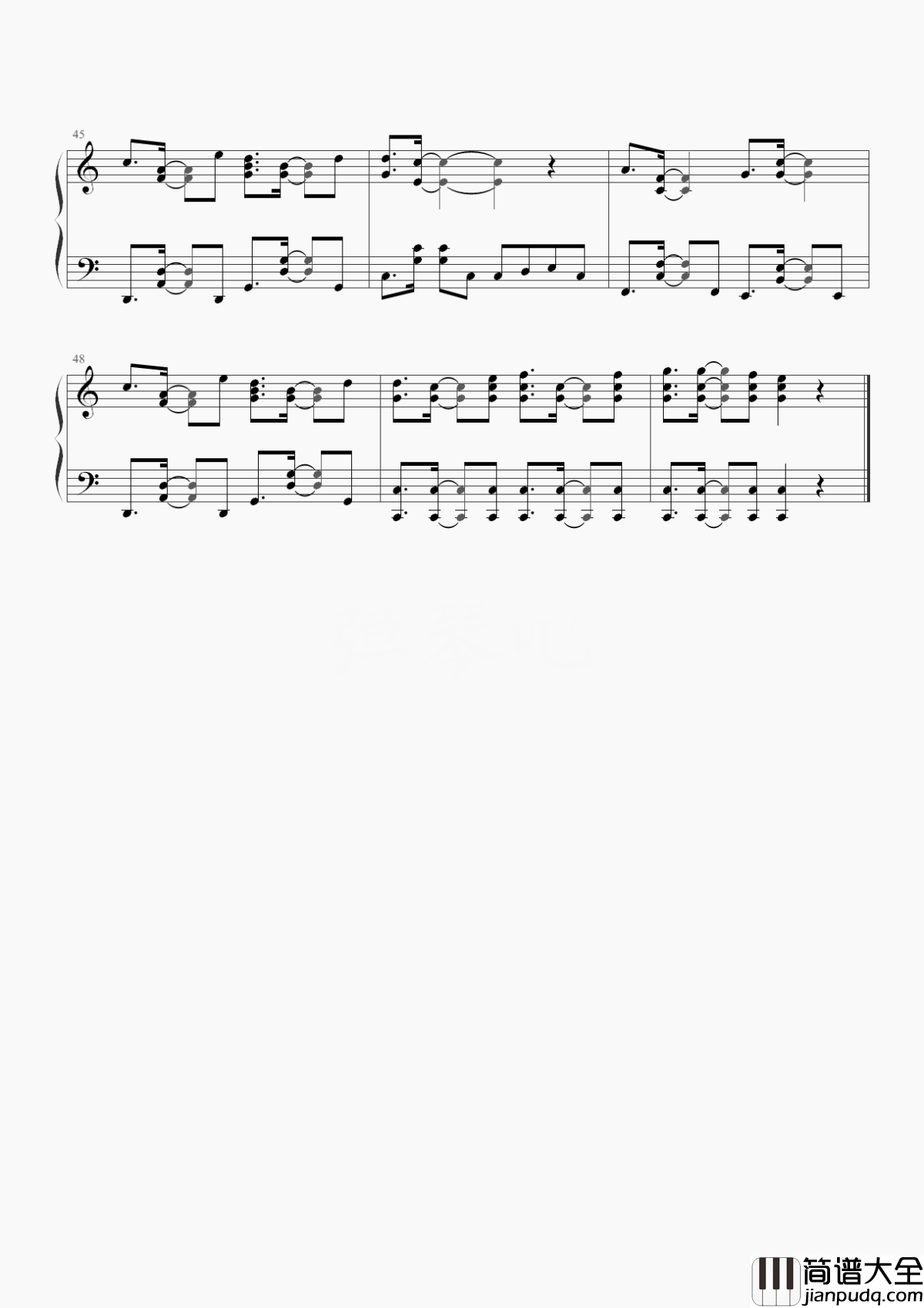 恋爱ing钢琴谱_五月天_你是阳光照亮我的黑夜