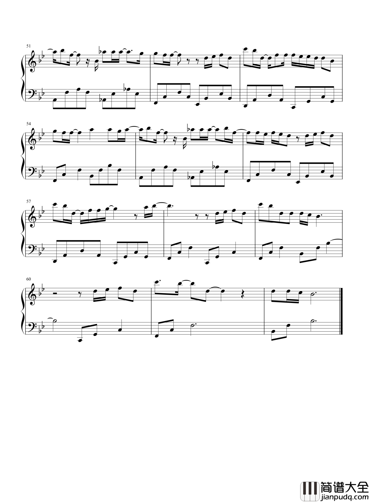 一半一半钢琴谱_张碧晨_温柔迁就一半一半