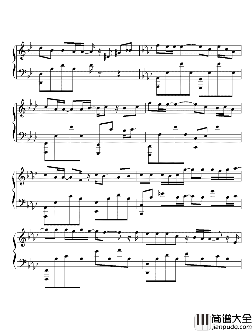 半岛铁盒钢琴谱_周杰伦_我握不住你的手_他的比我更暖