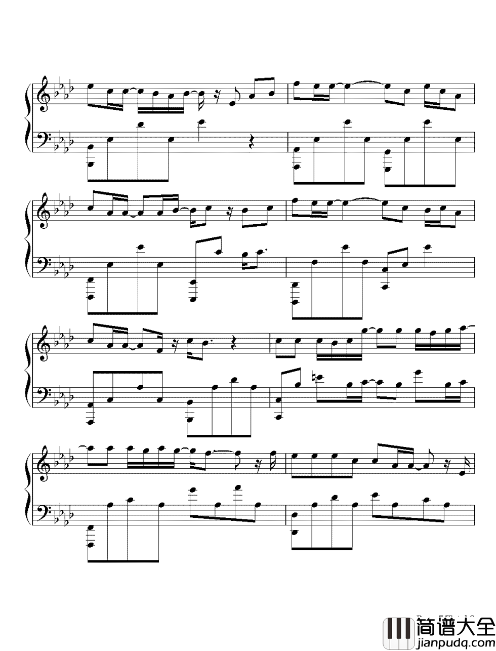 半岛铁盒钢琴谱_周杰伦_我握不住你的手_他的比我更暖