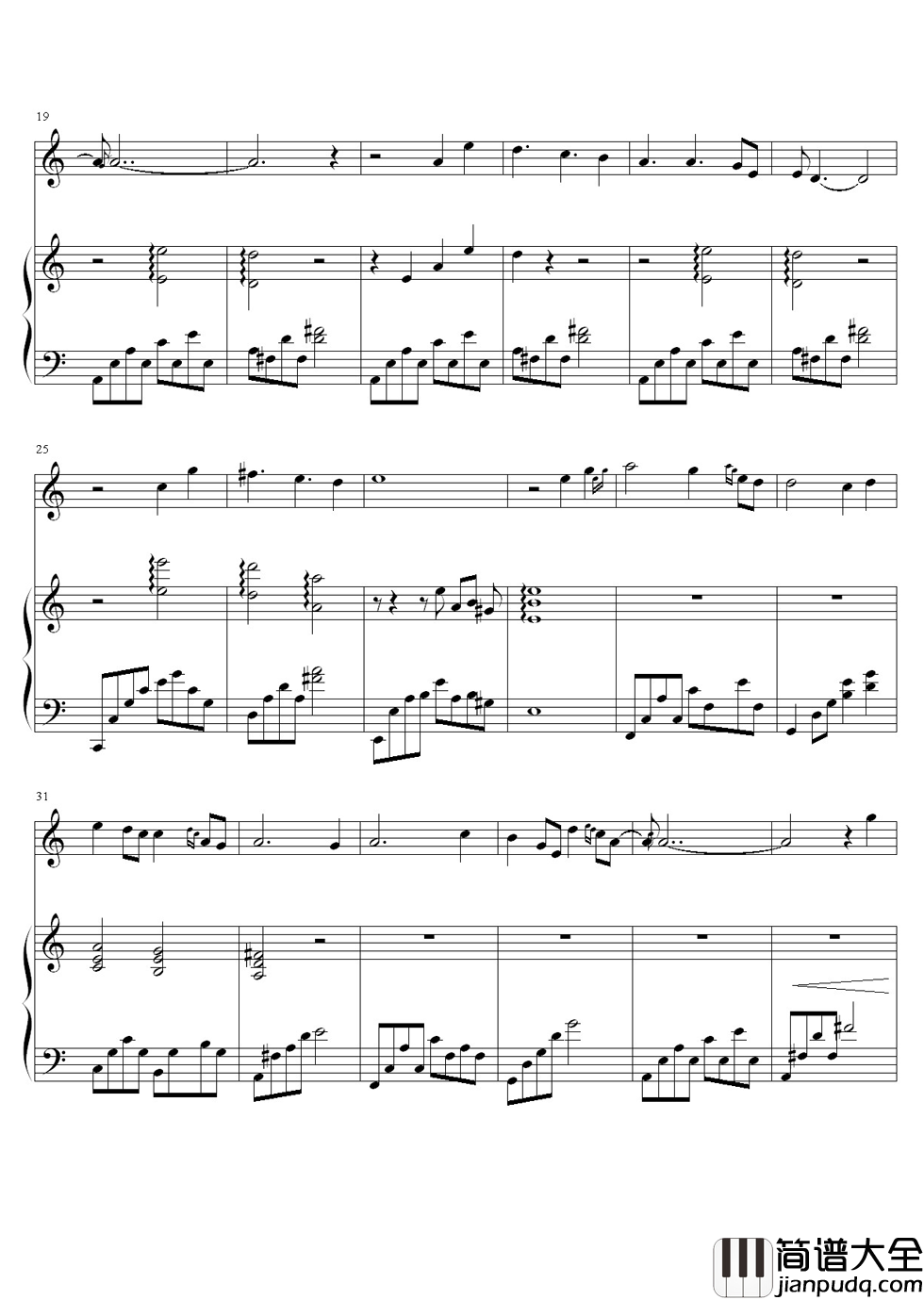 卷珠帘钢琴谱_霍尊_美哭了观众_唱哭了刘欢的一首歌