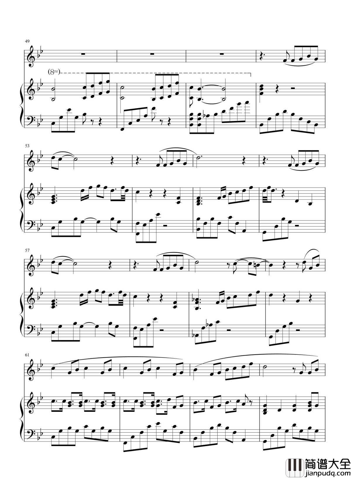 雨下一整晚钢琴谱_周杰伦_街灯下的橱窗，落寞的温暖