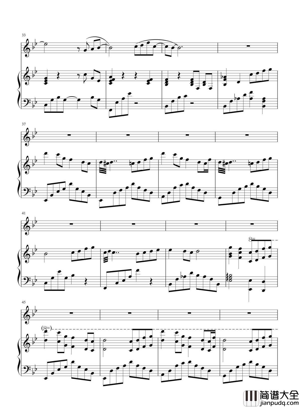 雨下一整晚钢琴谱_周杰伦_街灯下的橱窗，落寞的温暖