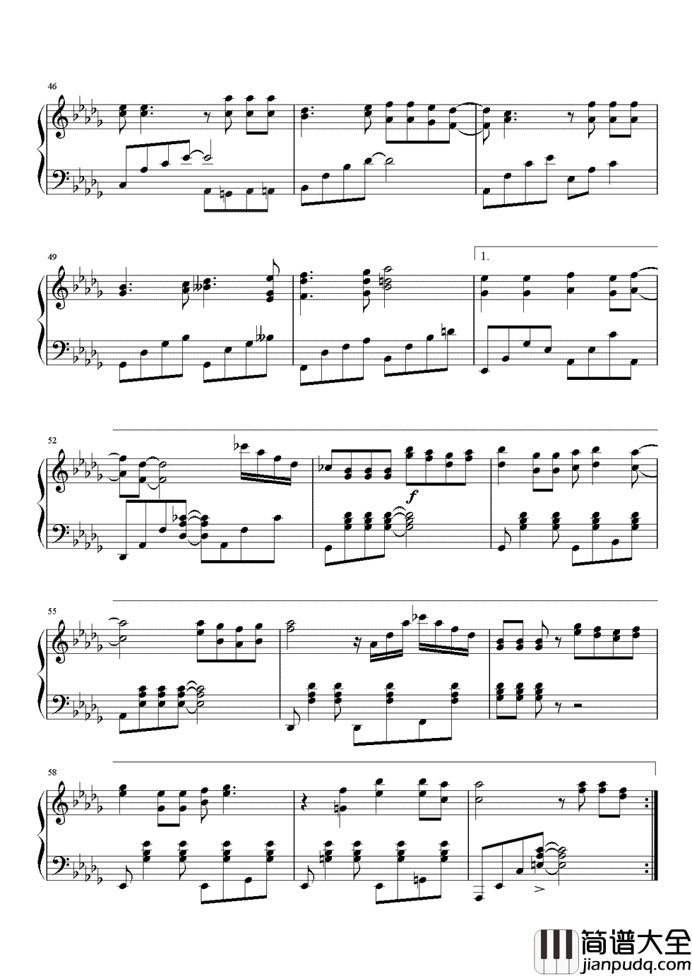 月光钢琴谱_王心凌_趁着夜晚寻找月光方向