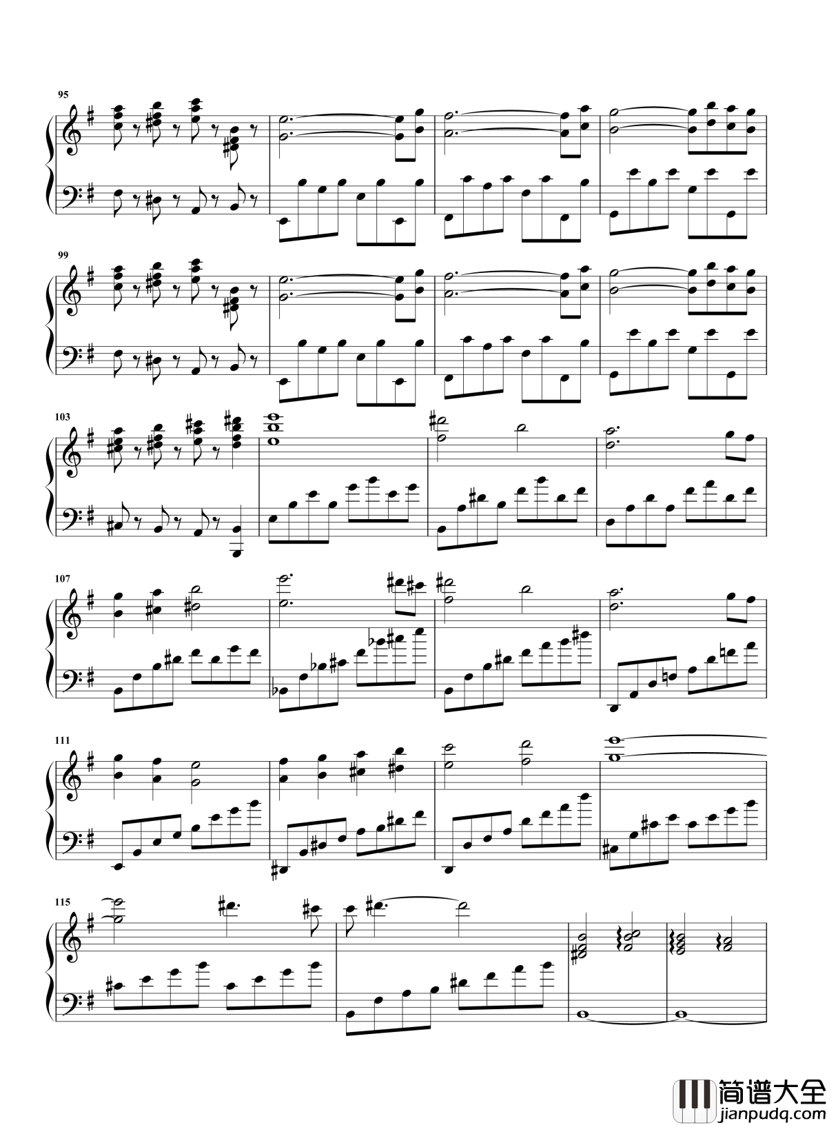 胡桃夹子钢琴谱_张碧晨_风触碰悲伤带不走痛