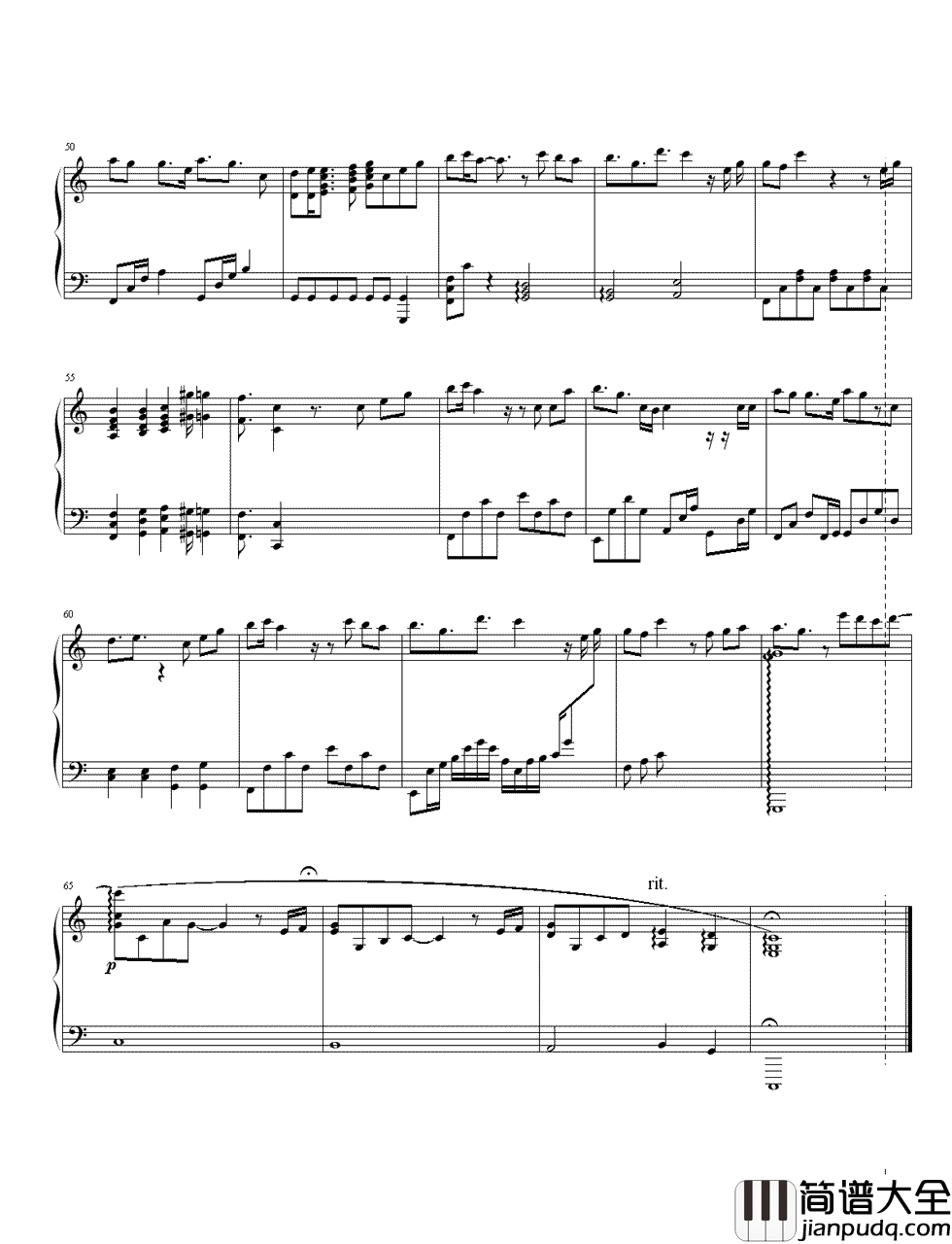 手心的太阳钢琴谱_张韶涵_你手心的太阳_有种安定的力量