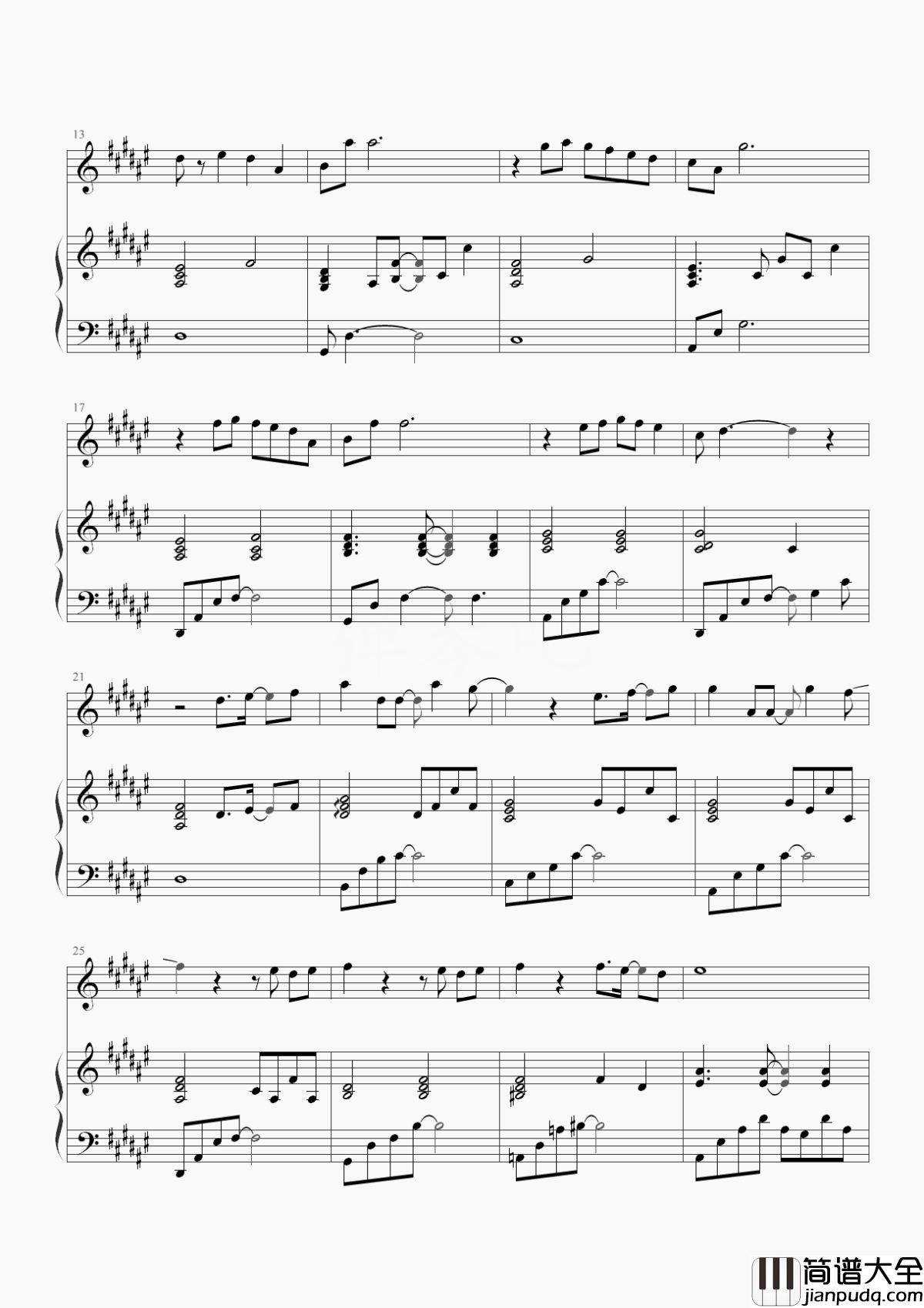 皈依钢琴谱_小鱼_世间安得双全法不负如来不负卿