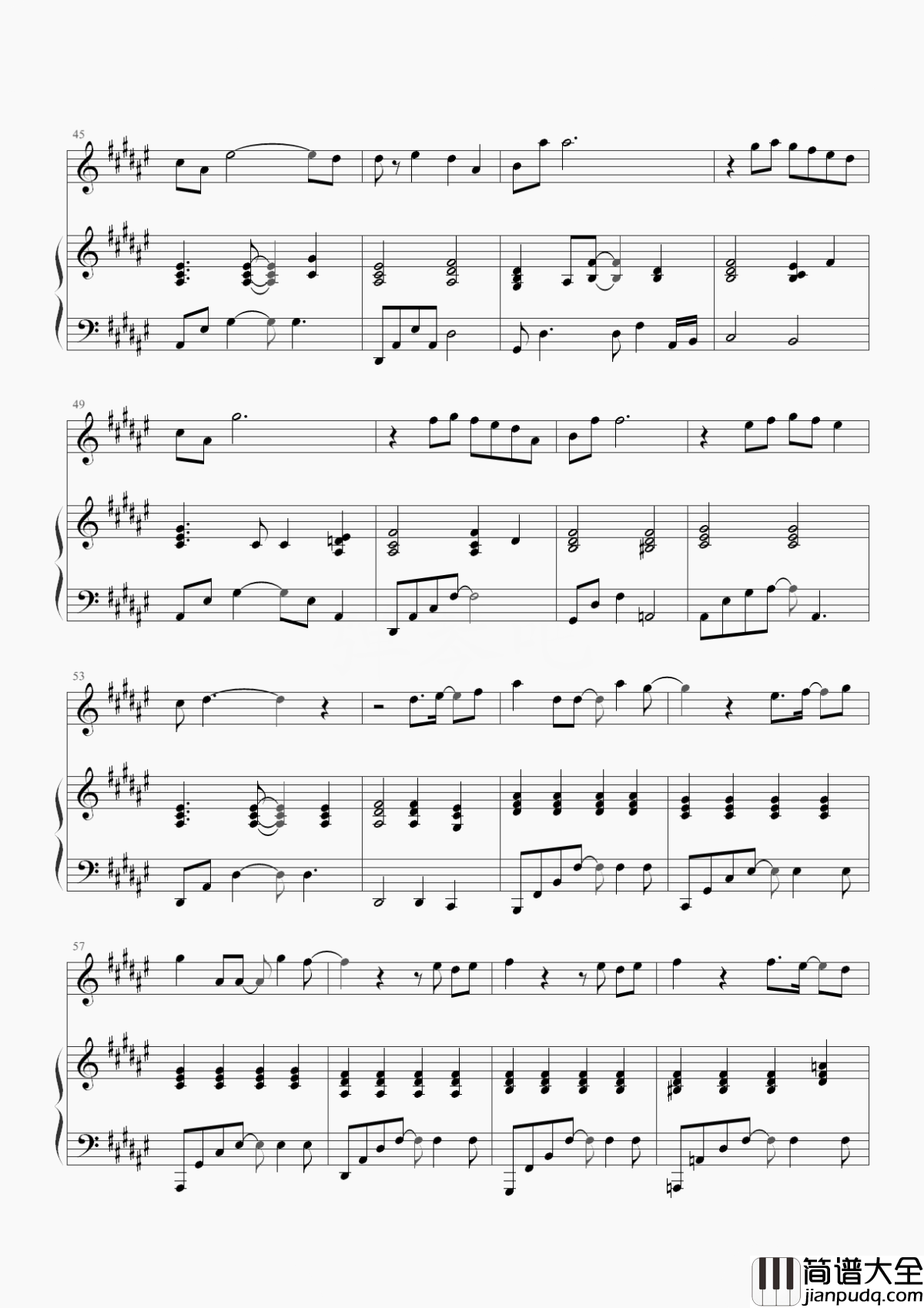 皈依钢琴谱_小鱼_世间安得双全法不负如来不负卿