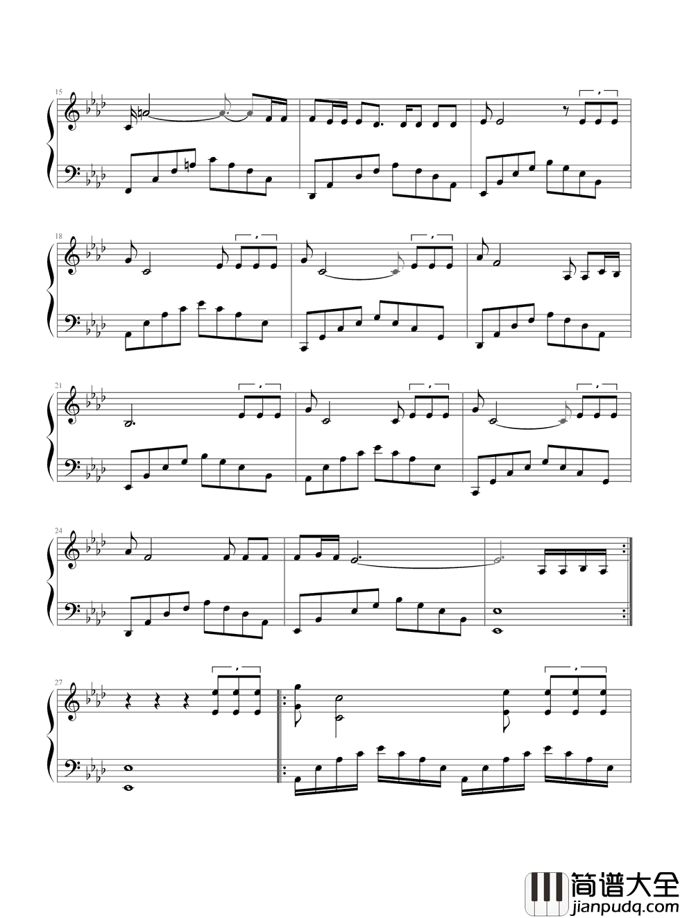 勿忘心安钢琴谱_张杰_不要再逗留_人心太拥挤