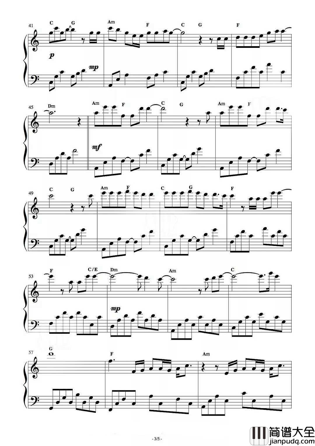 染钢琴谱_张碧晨_不是俗套的情歌，是有态度的进击的女帝