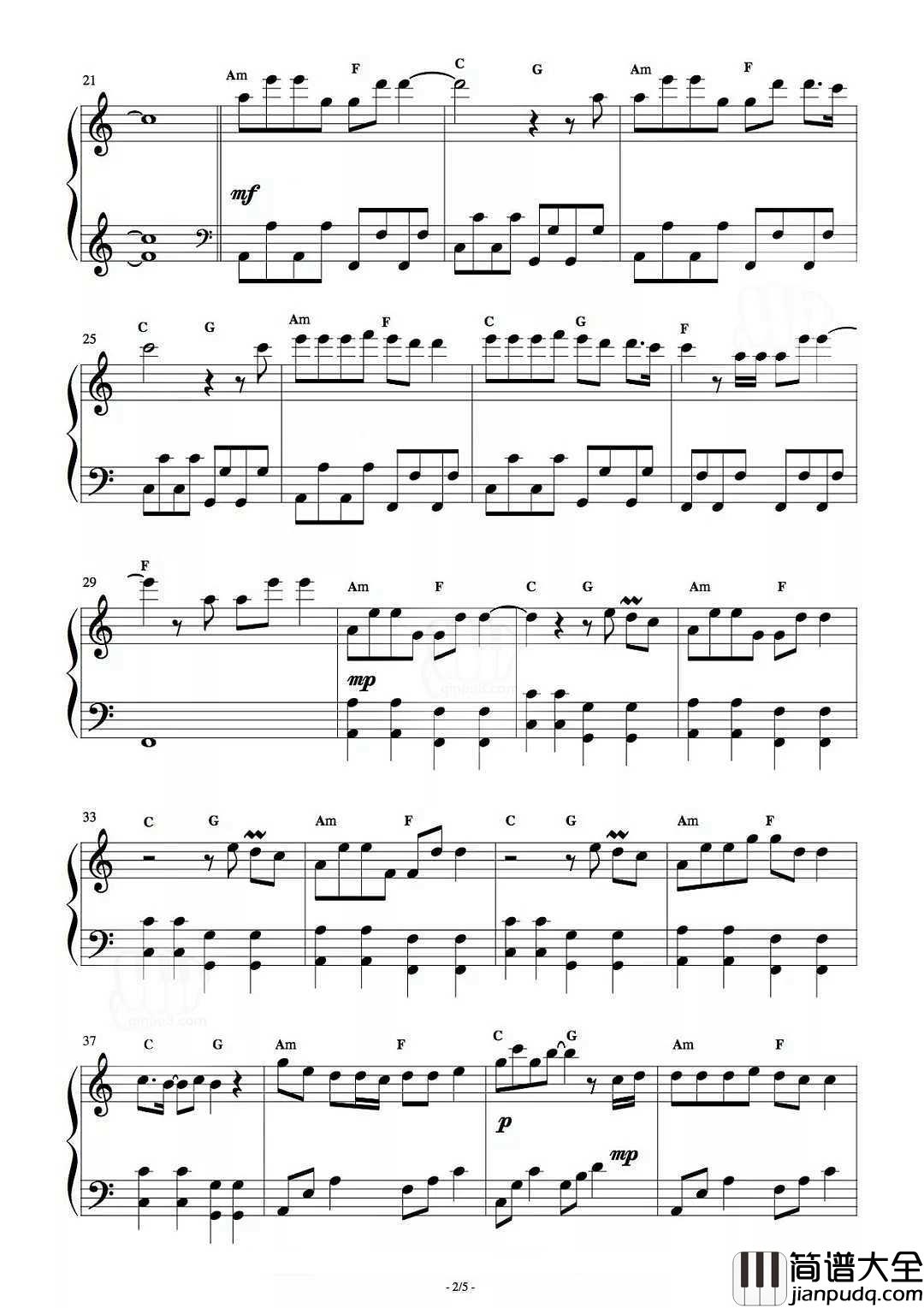 染钢琴谱_张碧晨_不是俗套的情歌，是有态度的进击的女帝