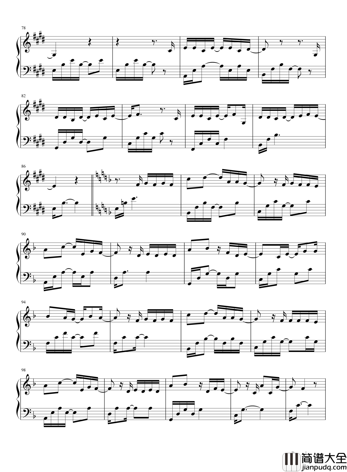 暧昧钢琴谱_薛之谦_流的泪是原来给她的