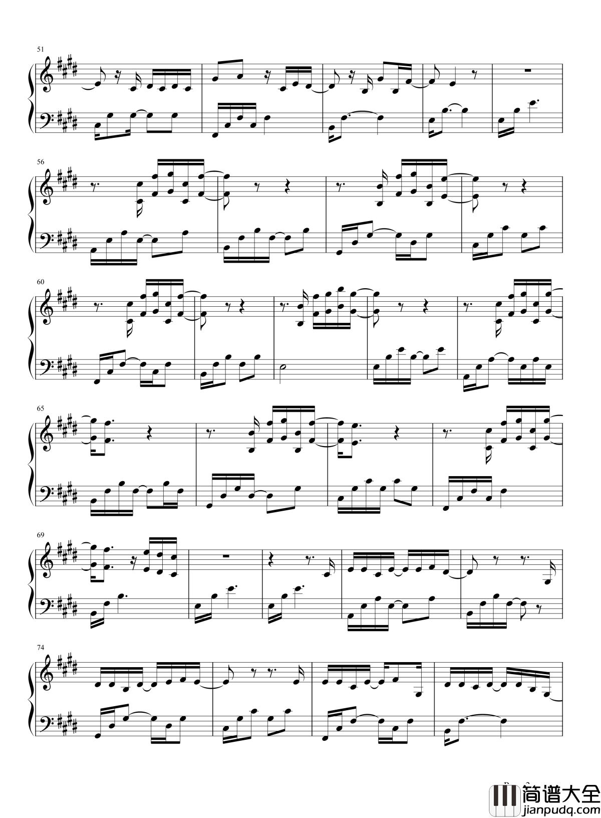 暧昧钢琴谱_薛之谦_流的泪是原来给她的