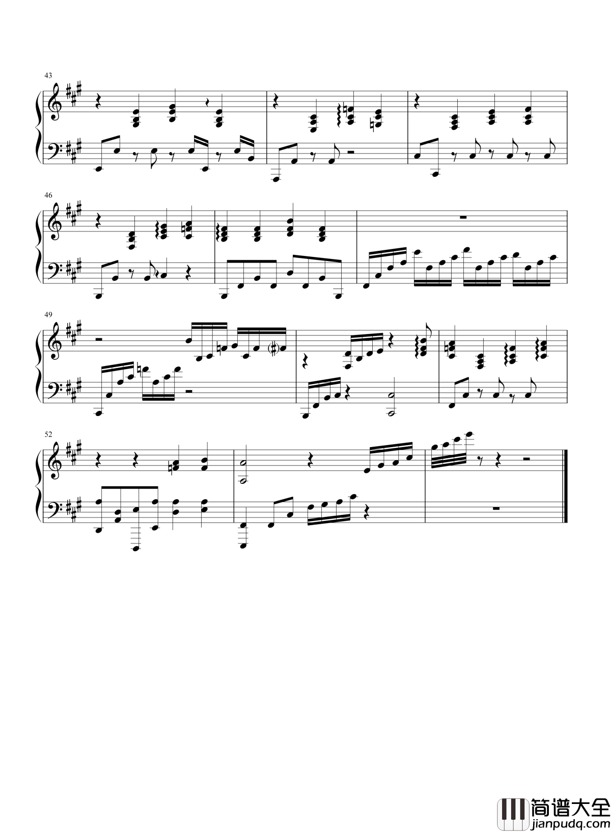 停格钢琴谱_蔡健雅｜心脏停了空气死了，爱从此停格