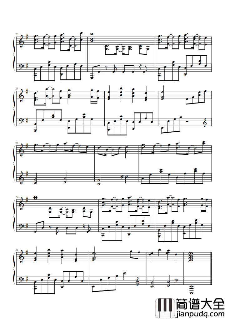 如果我们不曾相遇钢琴谱_五月天_身旁有了你_匆匆轮回又有何惧