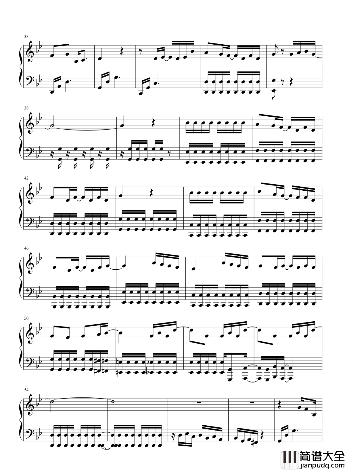 望钢琴谱_张碧晨/赵丽颖｜一个字_燃