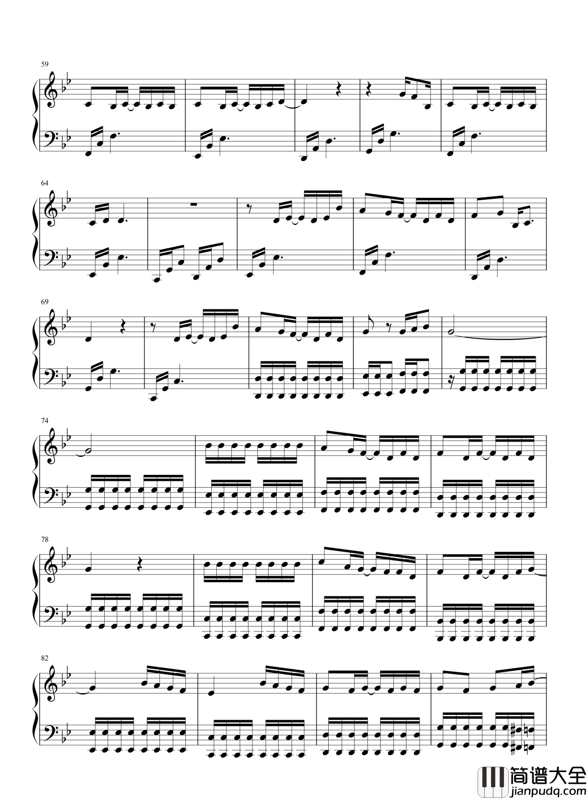 望钢琴谱_张碧晨/赵丽颖｜一个字_燃