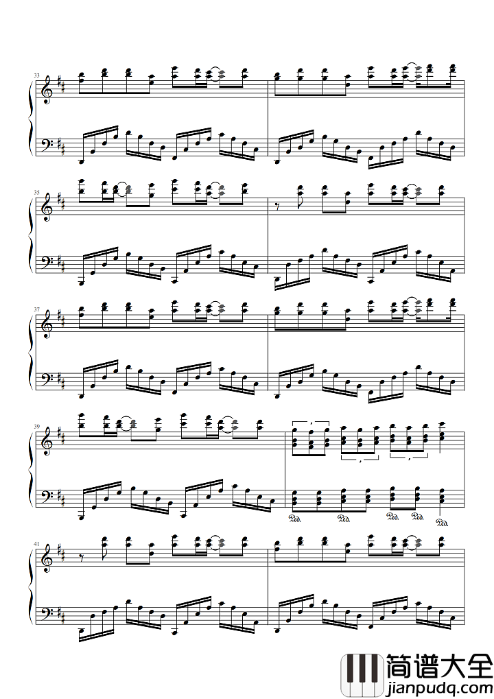 天使钢琴谱_五月天_电影喜羊羊与灰太狼之飞马奇遇记宣传曲