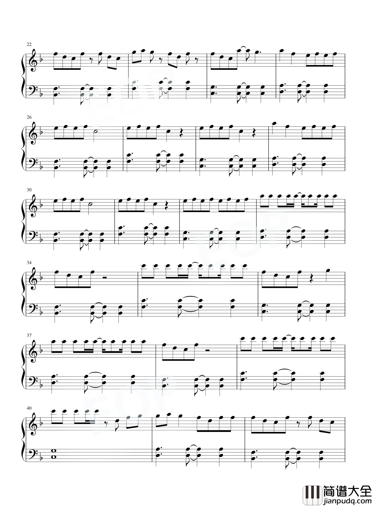 9277钢琴谱_深七_你是场不散的感人电影和温暖风景