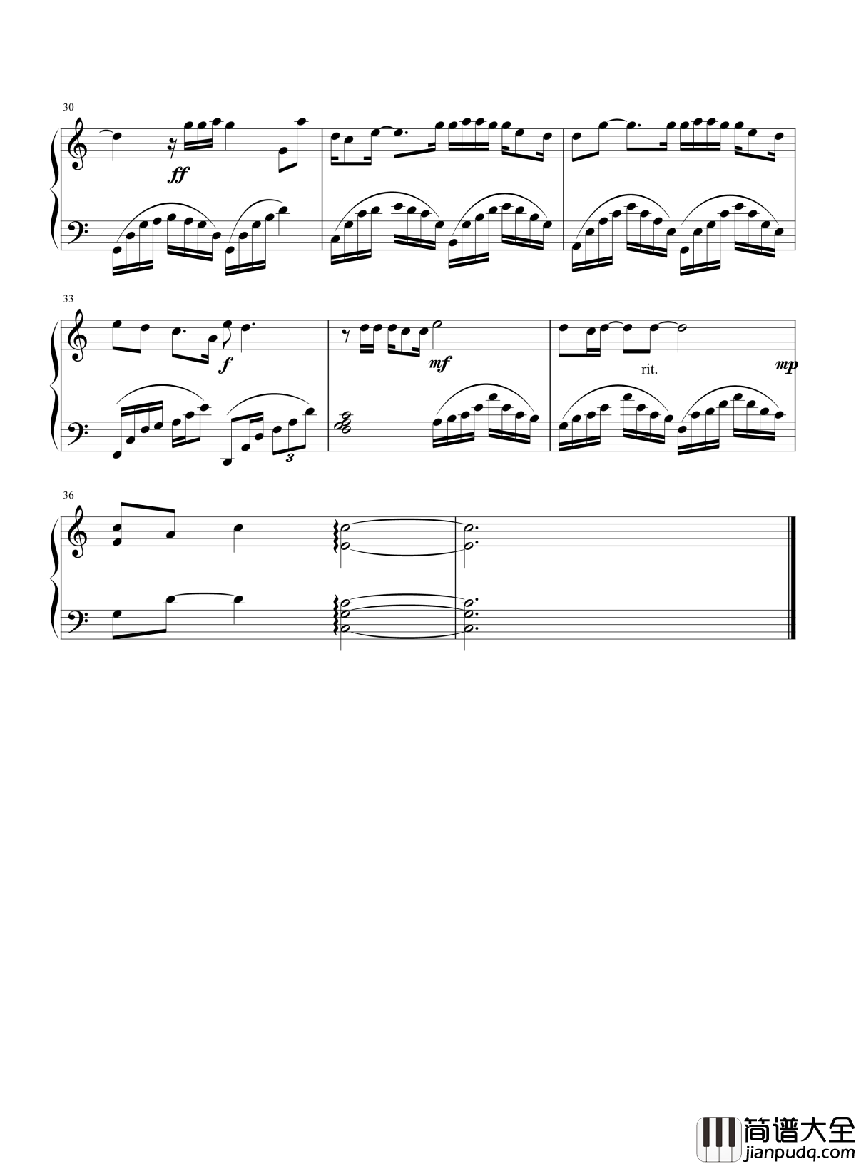 若即若离钢琴谱_孙楠_我只愿生生世世的轮回里有你