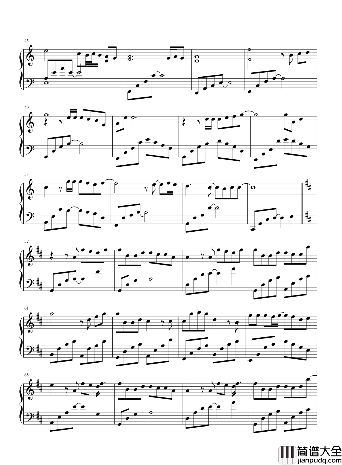 裂缝中的阳光钢琴谱_林俊杰__阳光在会每个裂缝中散落